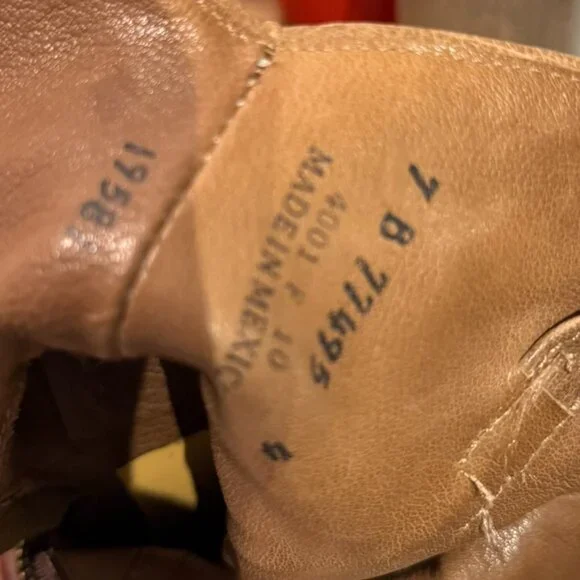 Frye Leather Cowboy Booties 7B | Western Ankle Boots | Distressed | Vintage - Picture 10 of 13